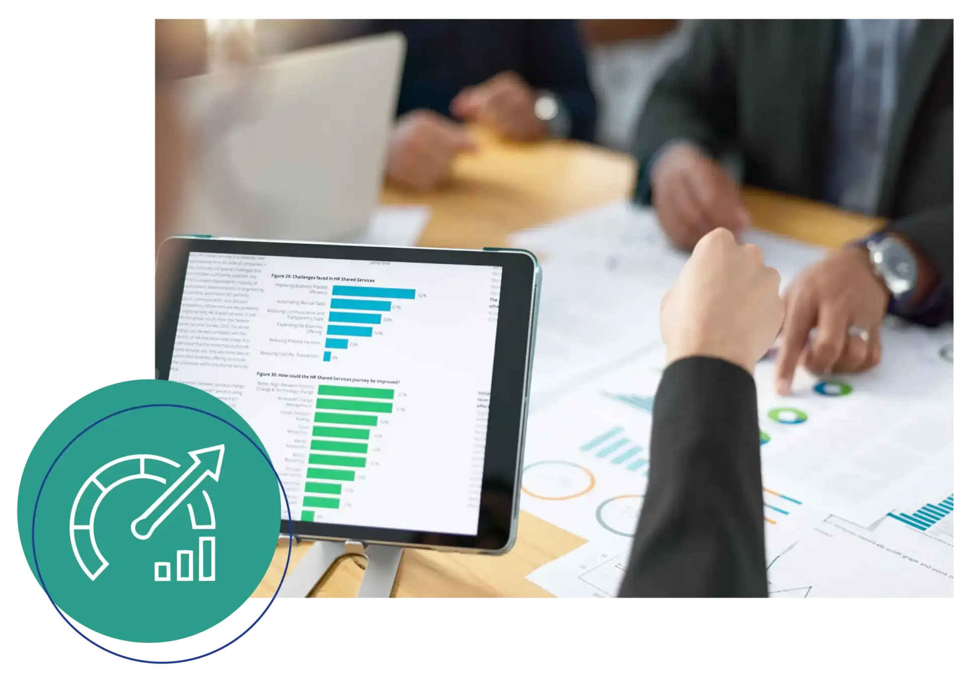 Business dashboard showing financial consulting and KPI tracking data for profitability optimization.